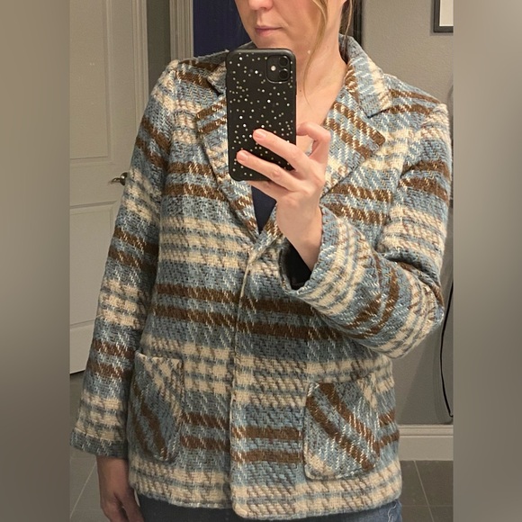 Karen Kane Plaid Wool Blend Jacket size M - Picture 6 of 6